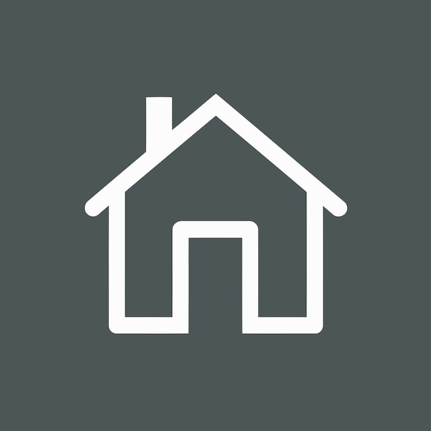 El botón de icono de inicio vectorial gratuito, el logotipo, la etiqueta y el favicon