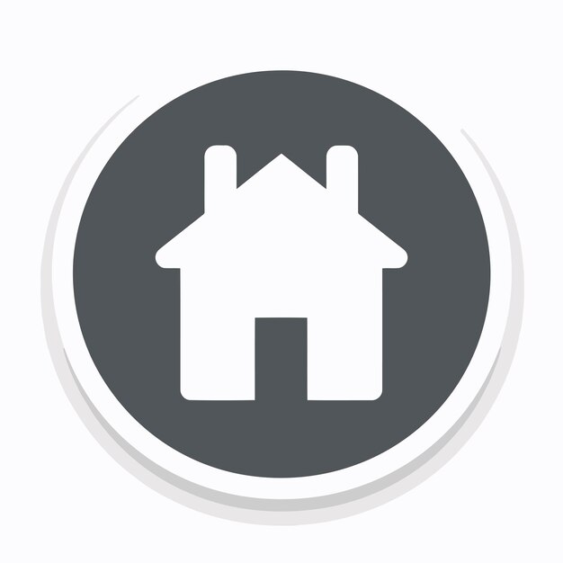 El botón de icono de inicio vectorial gratuito, el logotipo, la etiqueta y el favicon