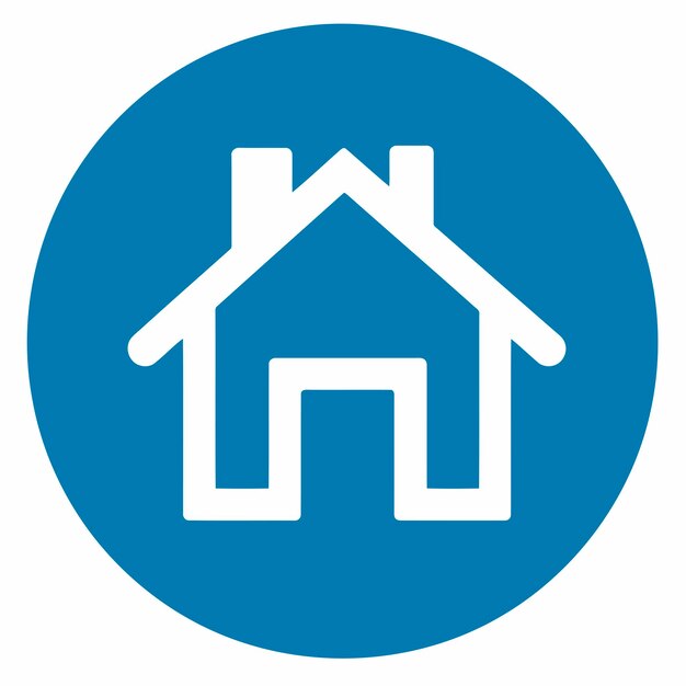 El botón de icono de inicio vectorial gratuito, el logotipo, la etiqueta y el favicon