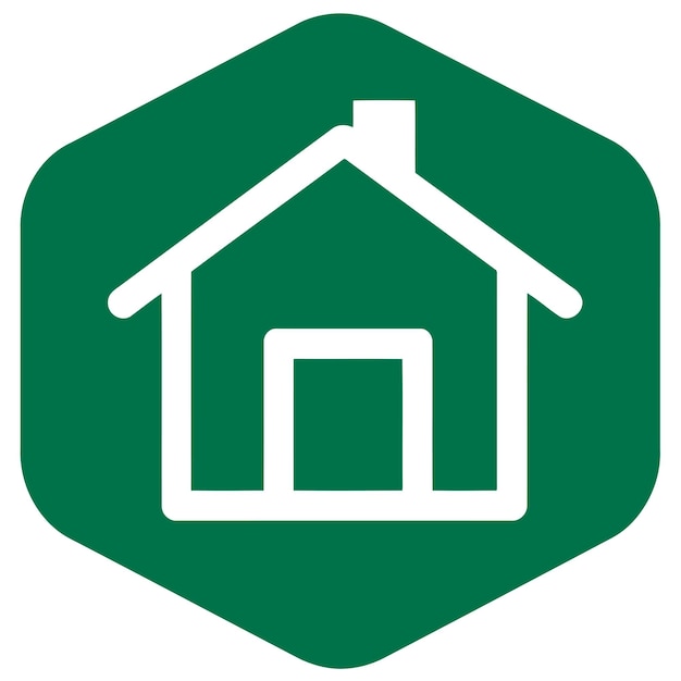 El botón de icono de inicio vectorial gratuito, el logotipo, la etiqueta y el favicon