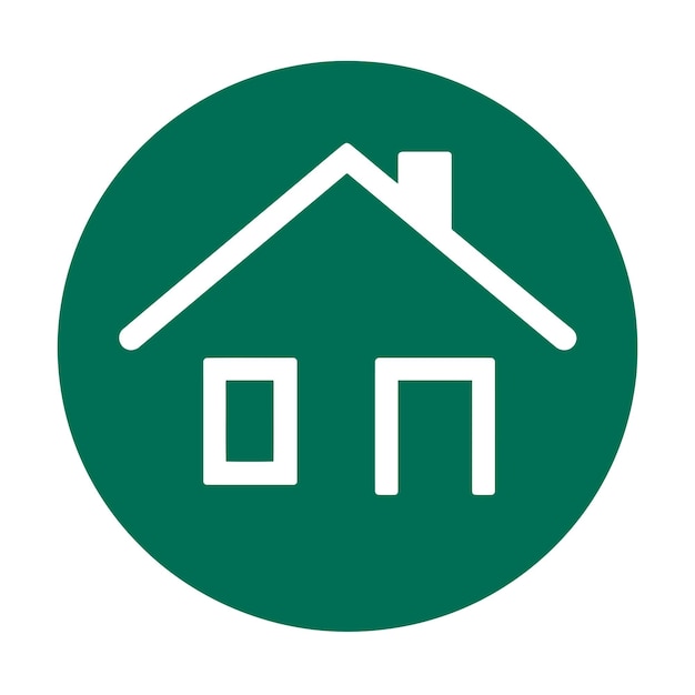 El botón de icono de inicio vectorial gratuito, el logotipo, la etiqueta y el favicon