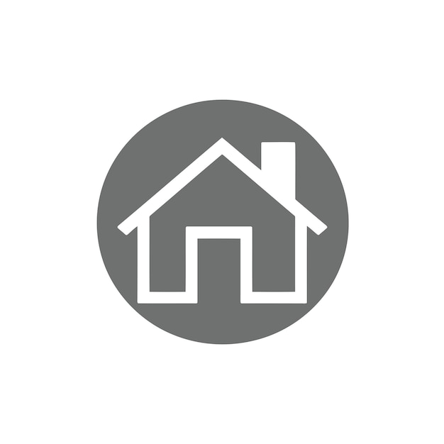 El botón de icono de inicio vectorial gratuito, el logotipo, la etiqueta y el favicon