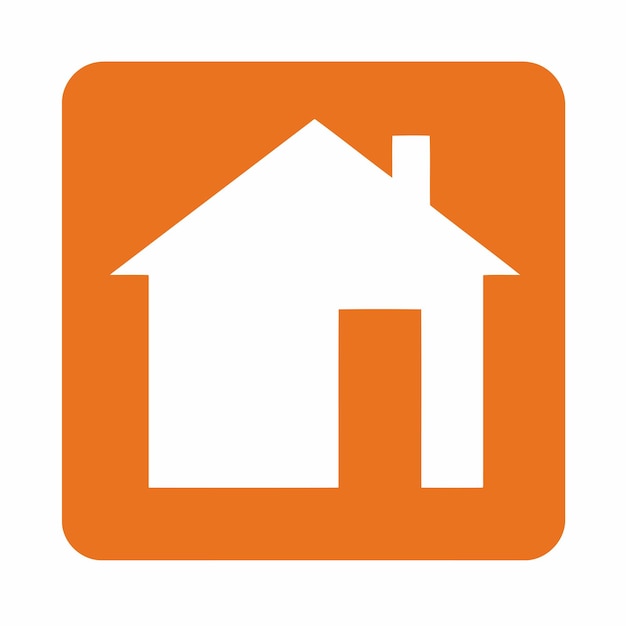 El botón de icono de inicio vectorial gratuito, el logotipo, la etiqueta y el favicon