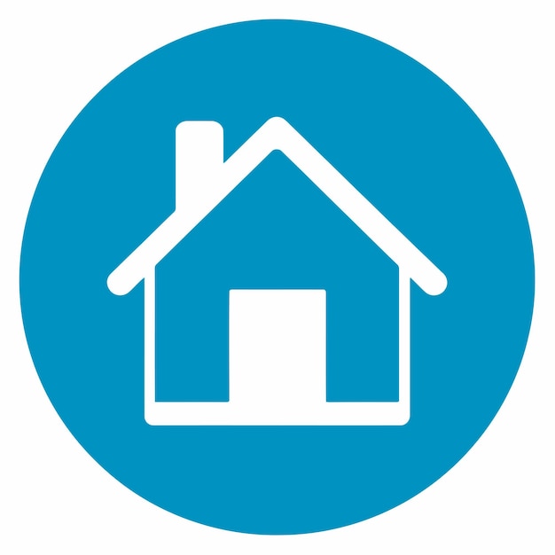 El botón de icono de inicio vectorial gratuito, el logotipo, la etiqueta y el favicon
