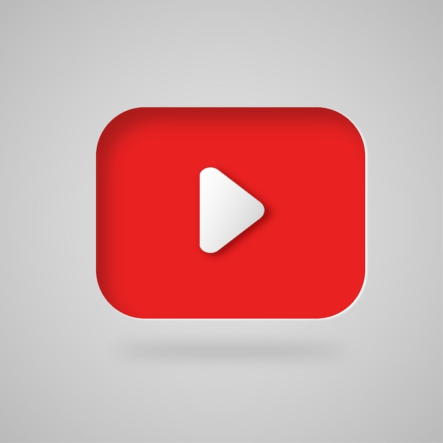 Vector botón de icono de youtube