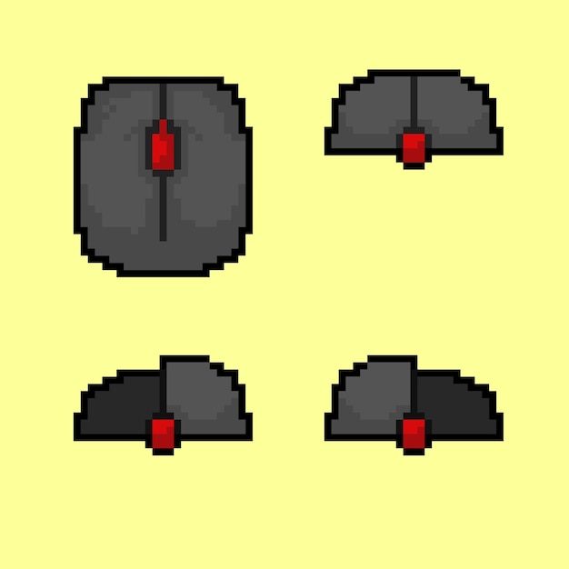 botón del mouse con estilo pixel art