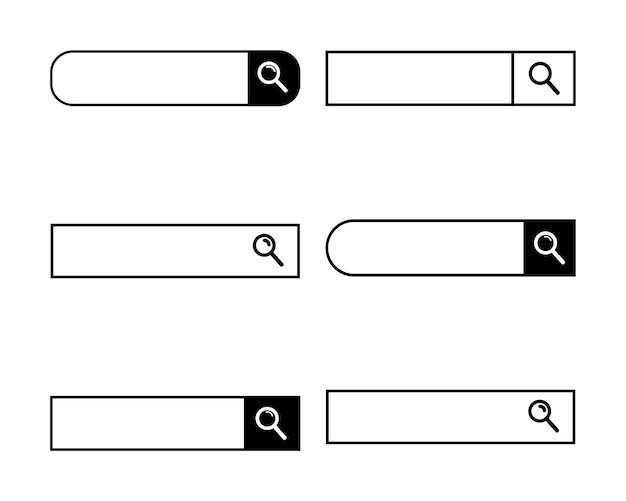 Botón de plantillas de navegación de sitios web vectoriales