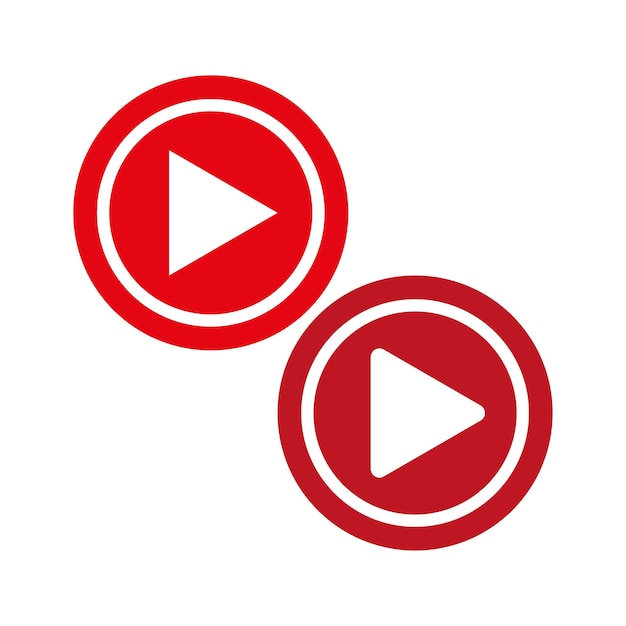 Botón de reproducción usando con reproducción de señal de video Ilustración vectorial EPS 10 Imagen de archivo