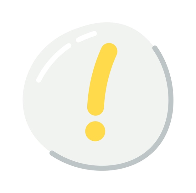 Botón de signo de exclamación Elemento de diseño Ilustración vectorial