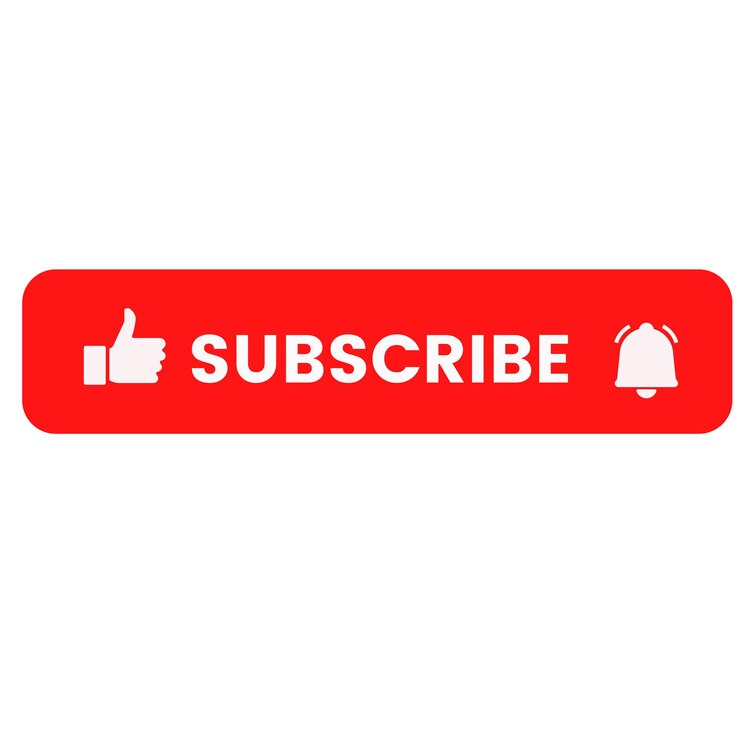 Vector botón de suscripción con ícono me gusta y campana de notificación, símbolo de alarma, cursor del mouse, ícono de clic