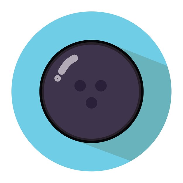 Botón de vector libre con el icono de bola de bolos
