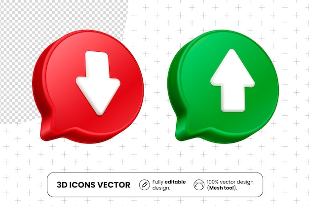 un botón verde y rojo con una flecha apuntando hacia arriba