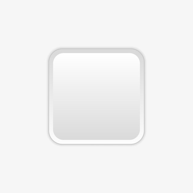 Botón volumétrico blanco en estilo neomorfismo diseñado para aplicaciones móviles de sitios web