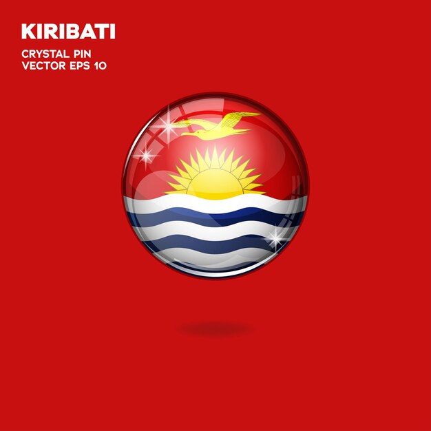 Botones 3D de la bandera de Kiribati