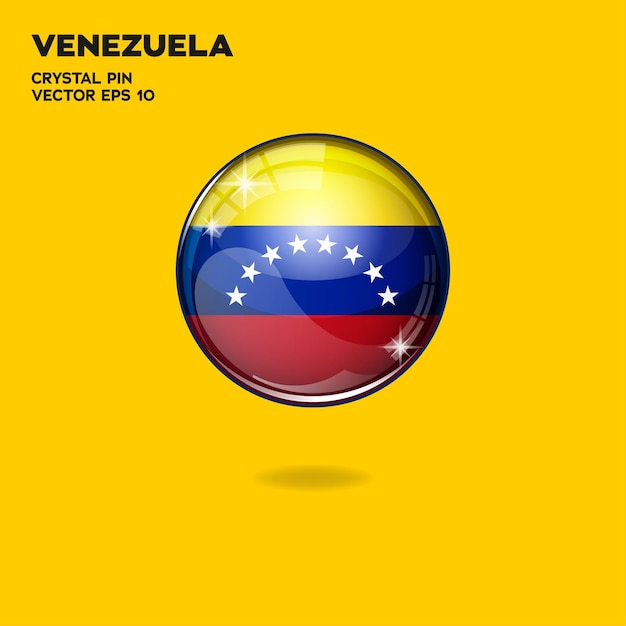 Botones 3D de la bandera de Venezuela