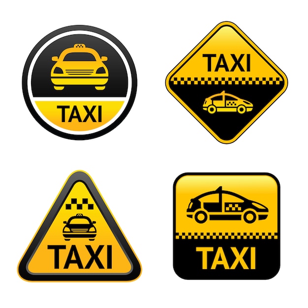 Vector botones de ajuste de taxi