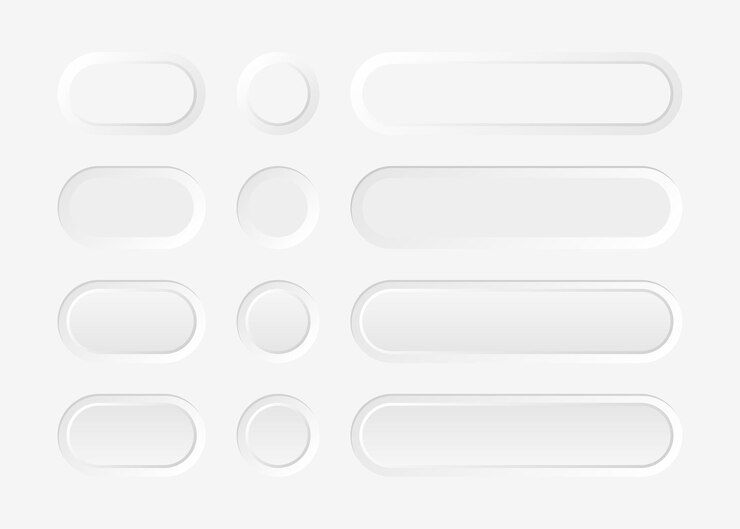 Vector botones blancos en vector eps 1