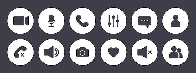 Botones de colecciones para la interfaz de chat de video