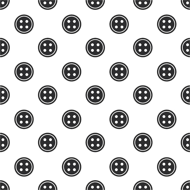 Botones de costura como imagen vectorial de patrón sin costuras