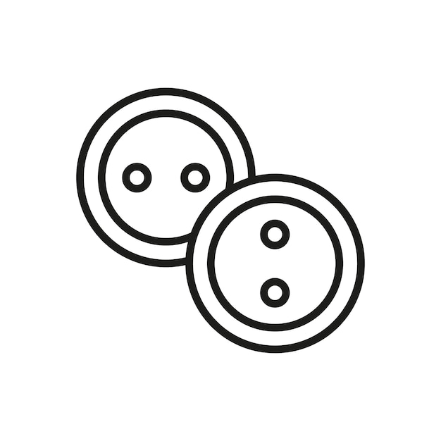 Botones diseño básico del icono vectorial de la moda a medida
