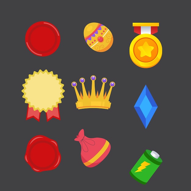 Botones y elementos de juego ui para la interfaz de espacio Kit de espacio para el menú de la aplicación móvil Botones de pantalla ro
