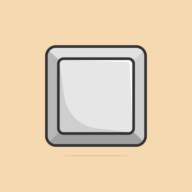 Vector los botones del teclado blanco de la computadora cierran el concepto de la posibilidad de elección y dirección