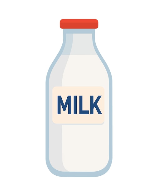 Bottle of Milk vector illustration cartoon