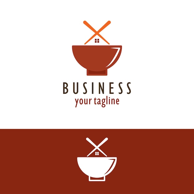 bowl home restaurante logo elemento