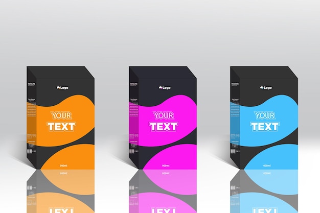 Vector box packaging design template