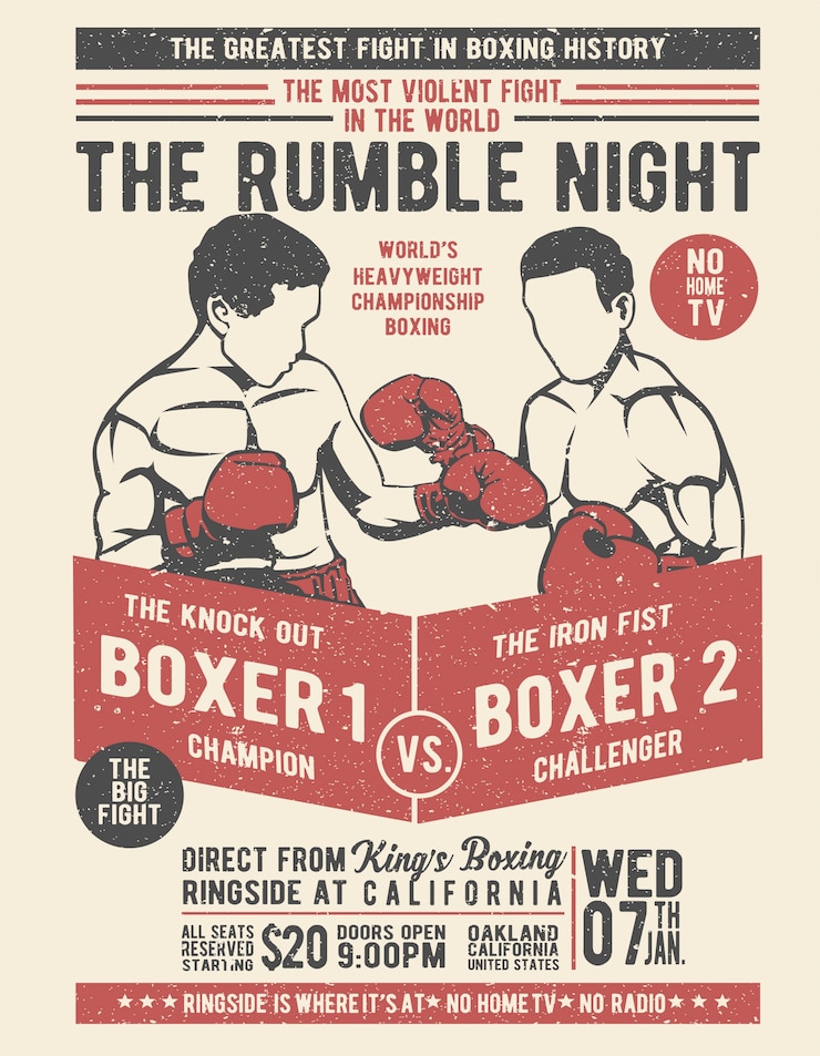 Vector boxeo clasico