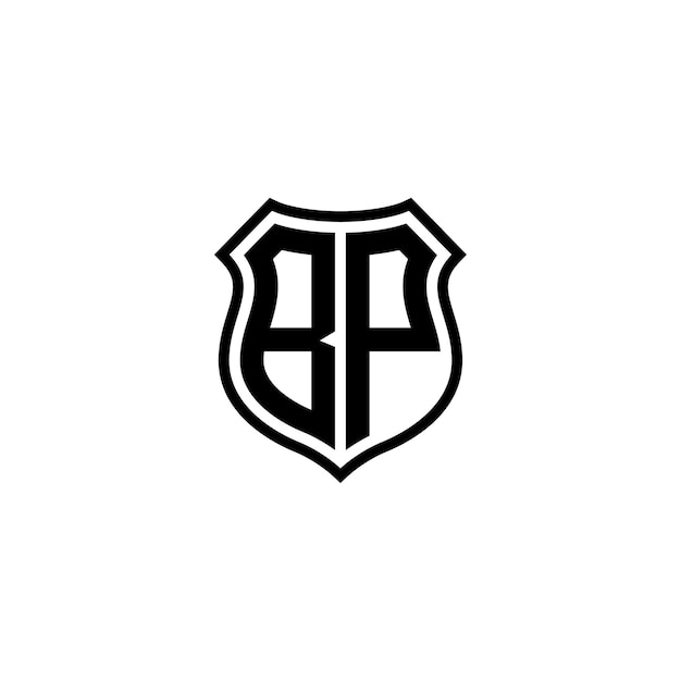 BP Monogram Logo Design letra texto nombre símbolo monocromo logotipo alfabeto carácter simple logo