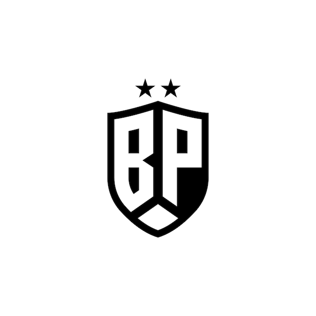 BP Monogram Logo Design letra texto nombre símbolo monocromo logotipo alfabeto carácter simple logo