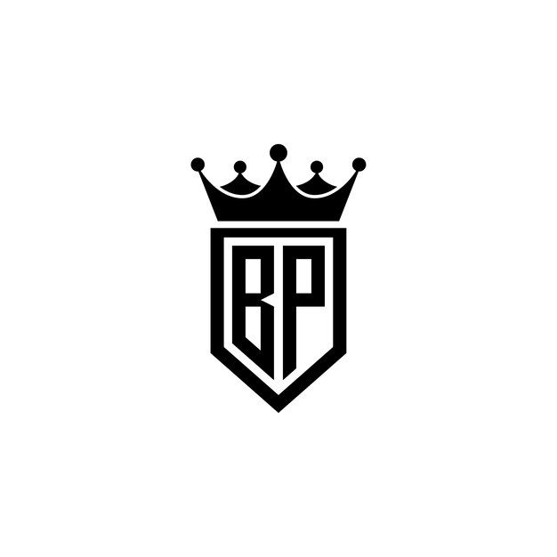BP Monogram Logo Design letra texto nombre símbolo monocromo logotipo alfabeto carácter simple logo
