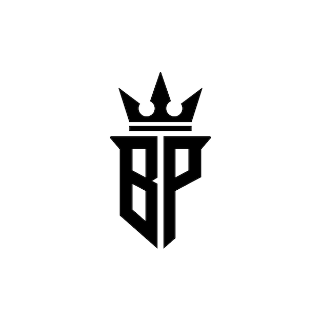BP Monogram Logo Design letra texto nombre símbolo monocromo logotipo alfabeto carácter simple logo
