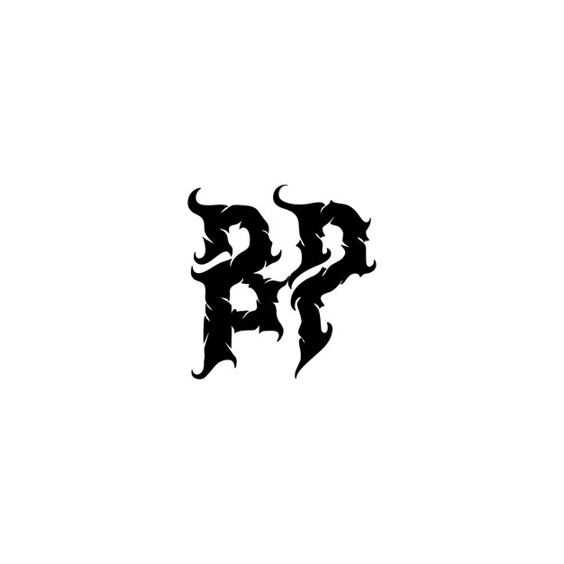 BP Monogram Logo Design letra texto nombre símbolo monocromo logotipo alfabeto carácter simple logo