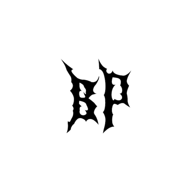 BP Monogram Logo Design letra texto nombre símbolo monocromo logotipo alfabeto carácter simple logo