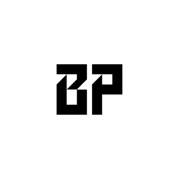 BP Monogram Logo Design letra texto nombre símbolo monocromo logotipo alfabeto carácter simple logo