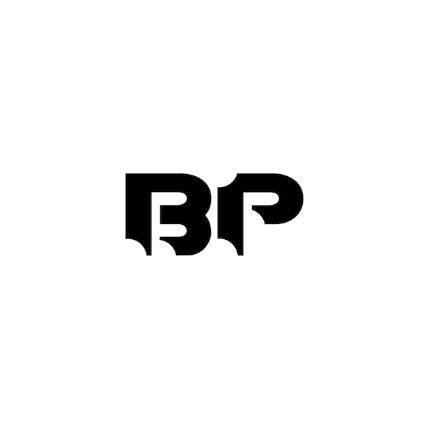 BP Monogram Logo Design letra texto nombre símbolo monocromo logotipo alfabeto carácter simple logo