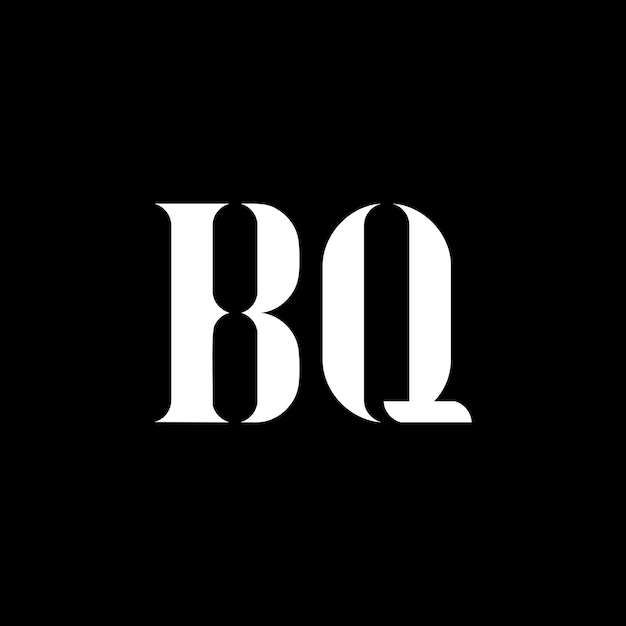 BQ BQ diseño de la letra del logotipo Letra inicial BQ monograma en mayúsculas logotipo de color blanco BQ logotipo B Q diseño BQ B Qx9