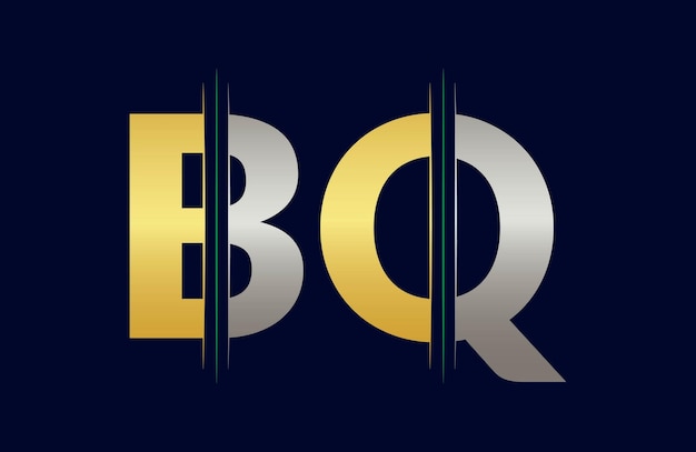 BQ letra logotipo colorido en el círculo Vector Ilustración del logotipo