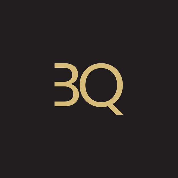 BQ letra logotipo monograma B y Q monograma diseño BQ iniciales letra