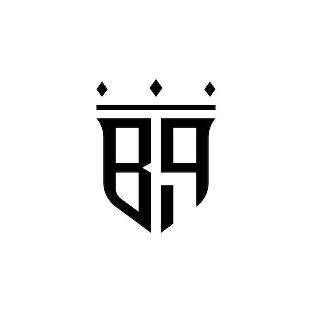BQ Monogram Logo Design letra texto nombre símbolo monocromo logotipo alfabeto carácter simple logo