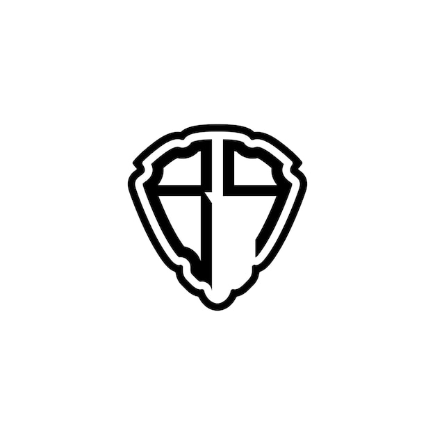 BQ Monogram Logo Design letra texto nombre símbolo monocromo logotipo alfabeto carácter simple logo