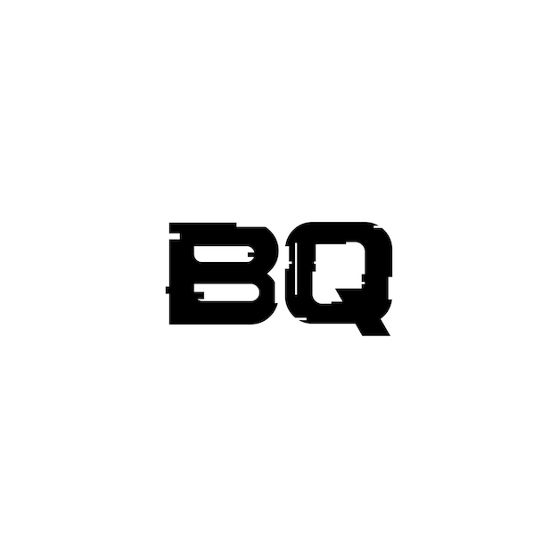 BQ Monogram Logo Design letra texto nombre símbolo monocromo logotipo alfabeto carácter simple logo