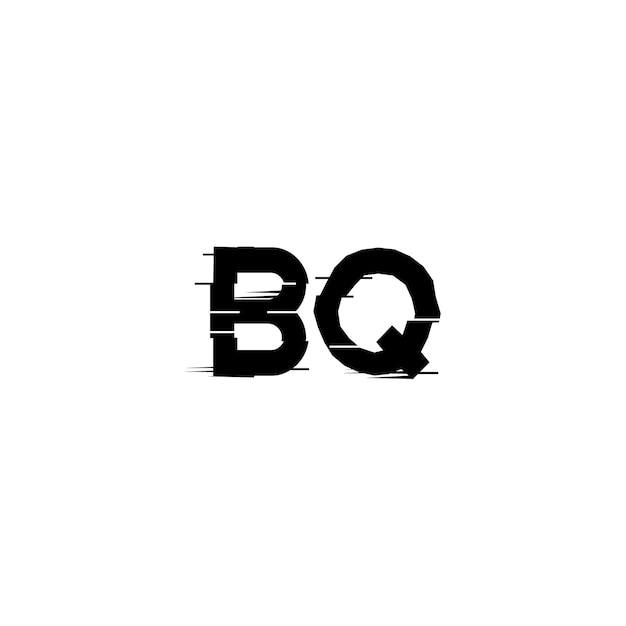 BQ Monogram Logo Design letra texto nombre símbolo monocromo logotipo alfabeto carácter simple logo