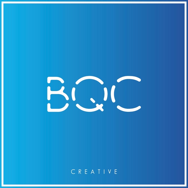 BQC Creative Vector Último Diseño del logotipo Mínimo Último Logotipo Premium Ilustración vectorial Monograma