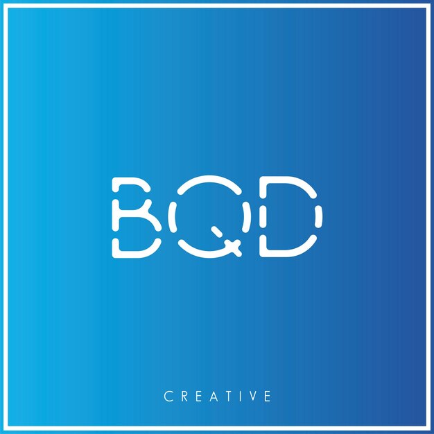 BQD Creative Vector Último Diseño del logotipo Mínimo Último Logotipo Premium Ilustración vectorial Monograma
