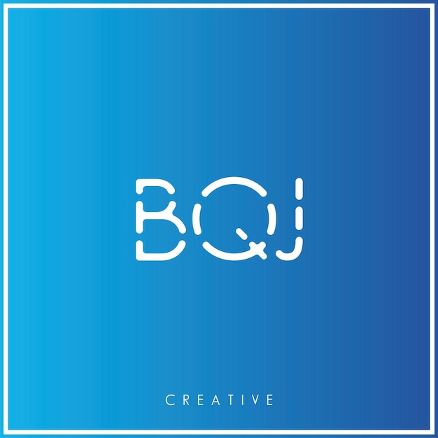 BQJ Creative Vector Latter Diseño del logotipo Minimal Latter Logo Premium Ilustración vectorial Monograma