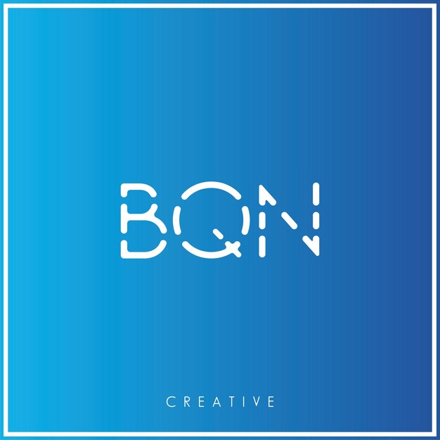 BQN Creative Vector Latter Diseño del logotipo Minimal Latter Logo Premium Ilustración vectorial Monograma