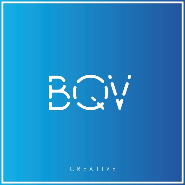 BQV Creative Vector Último Diseño del logotipo Mínimo Último Logotipo Premium Ilustración vectorial Monograma